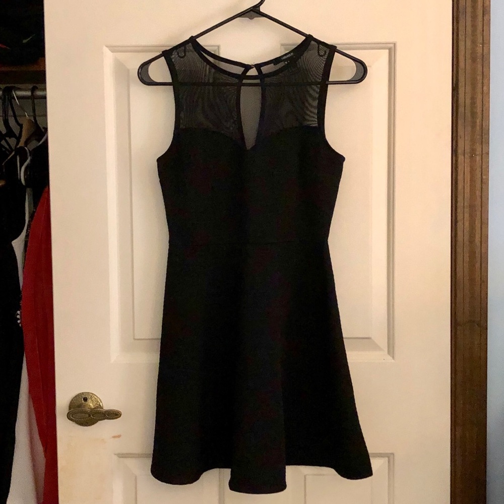 Small Forever21 Black Keyhole Sheer Dress